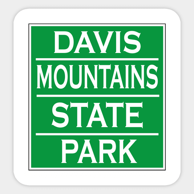 DAVIS MOUNTAINS STATE PARK Sticker by Cult Classics